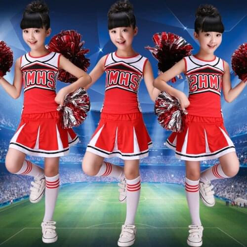 Girls Children Academic Dress School Uniforms Set Kid Girls Gymnastics Costumes Boy Competition Suit Girl Cheering Squad Suits