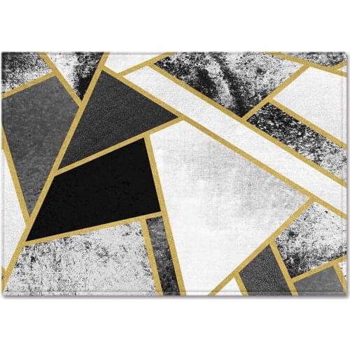 Beautiful geometric figures Marble pattern Personality art Door blankets Carpets Floor mats Anti-slip mats Home decoration