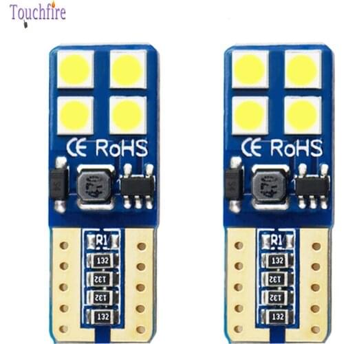 10Pcs T10 W5W 194 Canbus Car Bulb 3030smd 8LED Interior Reading License plate lamp Dome Side marker Position Light Wholesale
