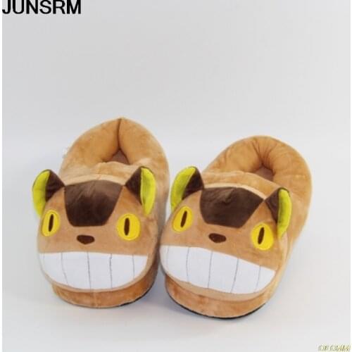 Hot Sale Totoro Cute Cat Cartoon Animal Women/men Couples Home Slipper for Indoor House Bedroom Flats Warm Winter Shoes