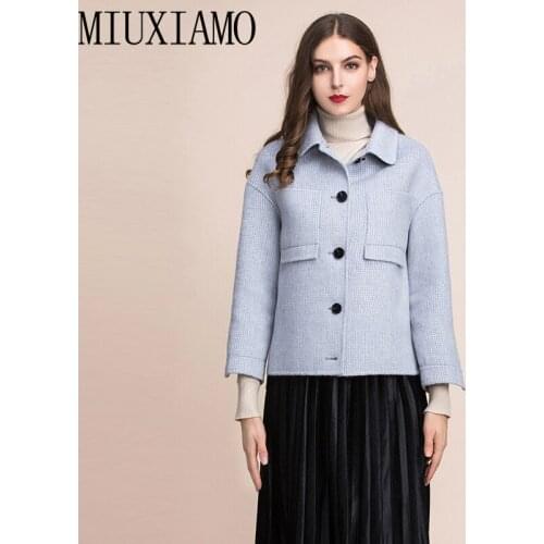 MIUXIMAO Womens Blue Coats