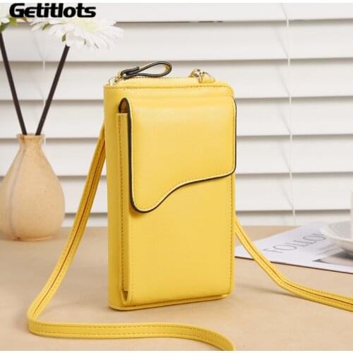 Fashion Women Shoulder Long Straps Handbag Designer Mini Mobile Phone Bag Ladies Capacity Card Holder Wallet Quality Crossbody