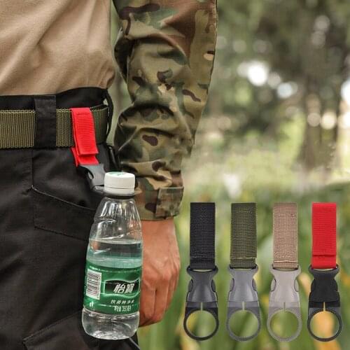 Molle Webbing Attach Belt Clip Outdoor Backpack Strap Clasp Quickdraw Carabiner Camp Water Bottle Hanger Tactical Holder Hook
