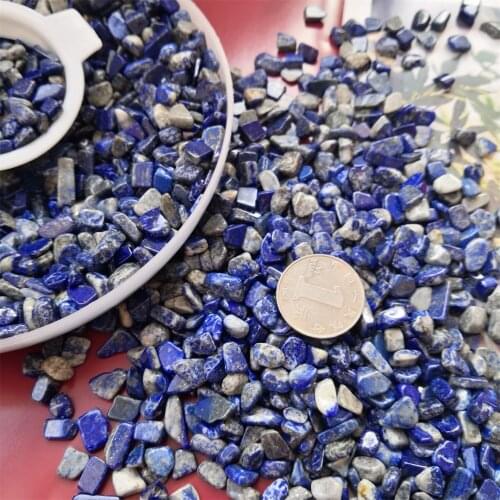 100g 7mm-9mm Lapis Lazuli Gravel Natural And Mineral Stones Meditation Feng Shui Runes Wiccan Supplies Aquarium Decor Gifts