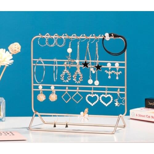 New Arrival Jewelry Display Holds Up Earrings Stud Holder Jewelry Organizer Earring Necklace Bracelet Showcase Stand Shelf