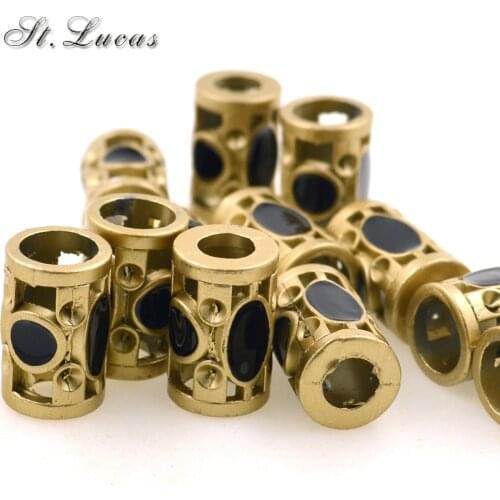 New High quality 10pcs/lot gold decoration cord end stopper Toggle Clip for Paracord Bag Sports Wear Shoes garment accseeory