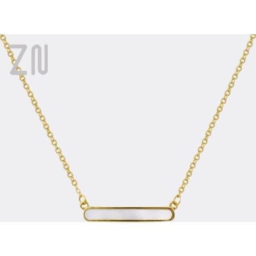 ZN 2021 New Korean Style Personality Trendy Strip Pendant Necklaces for Women Girl Simple Accessories Fashion Jewelry Gifts