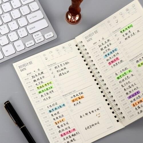 2021-2022 Planner Daily Planner for Agenda with A5 Premium Thicker Paper Flexible Cover Time Tabs to-Do List Memo Wirebound
