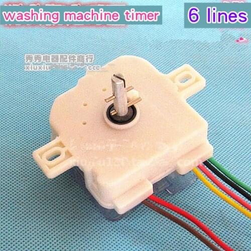 Semi automatic washing machine washing timer switch 6-wire 2-hole 2-ear timer washing machine timing button switch