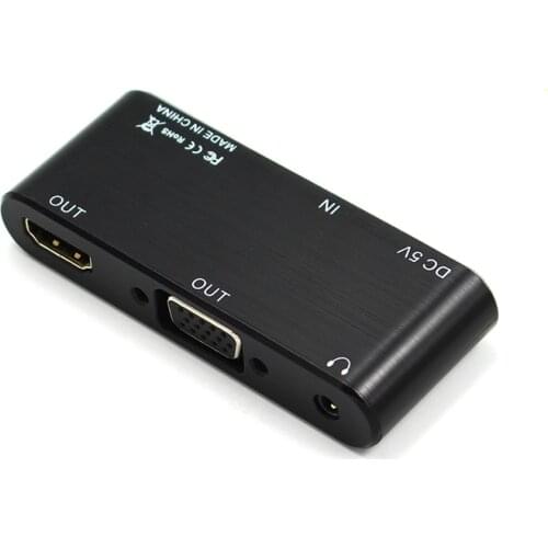 HDMI to VGA HDMI Splitter with 3.5mm Audio Converter Support Dual Display for PC Projector HDTV Multi-port VGA Adapter