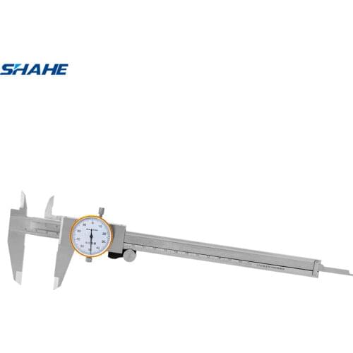 Shahe metric gauge dial caliper 0-200 mm 0.01 mm stainless steel double Shock-proof dial vernier calipers measuring tool