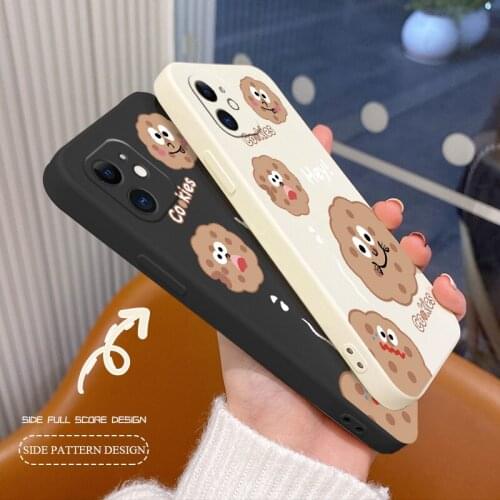 Cartoon Cookie Silicone Phone Case For iPhone 12 Pro Max Mini 11 Pro Max X XR XS MAX SE2020 8 8Plus 7 6 6S Plus Soft Back Cover