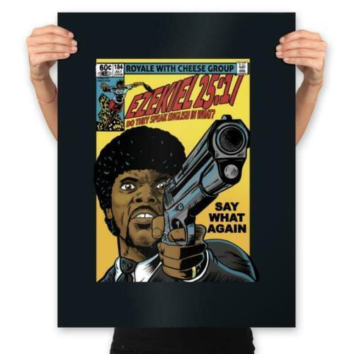 Ezekiel 25:17 Jules Winnfield Pulp Fiction As Comic Cover Funny Black T-Shirt