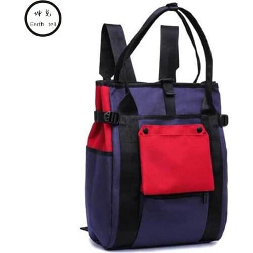 University student School Bags waterproof Backpack Stitching Fashion New teens Bolsas Travel laptop bag Contrast color Handbag