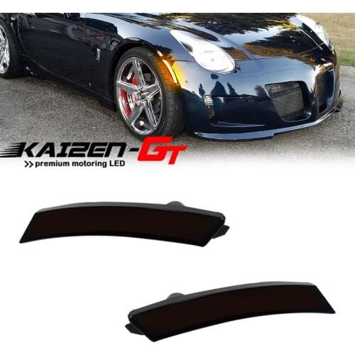Smoked Lens Amber Full LED Front Side Marker Lights Wheel Arches Lights For 2006-2010 Pontiac Solstice & 2007-2010 Saturn Sky