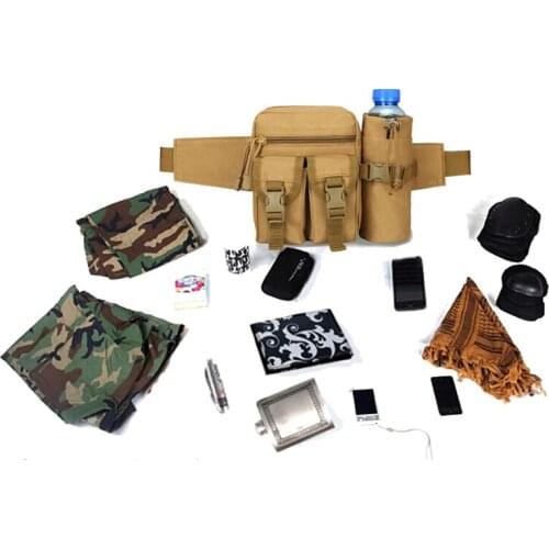 Tactical Nylon Water Waist Bag Military Hiking Bottle Pouch Pouch Outdoor Waterproof Camping Phone Belt Pack with Water Case