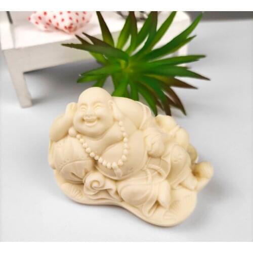TS0176 PRZY Smiling Buddha Molds Silicone 3D Lying & Sitting Buddha Moulds Candle Mold Clay Resin Moulds