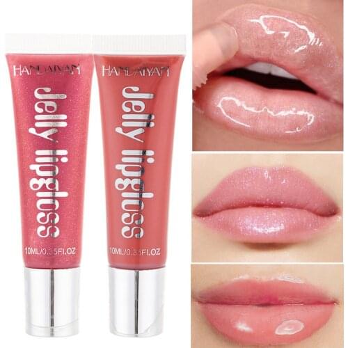 Moisturizing Gloss Plumping Lip Gloss Lip Plumper Makeup Glitter Nutritious Liquid Lipstick Cherry Jelly Oil Clear Lip Gloss
