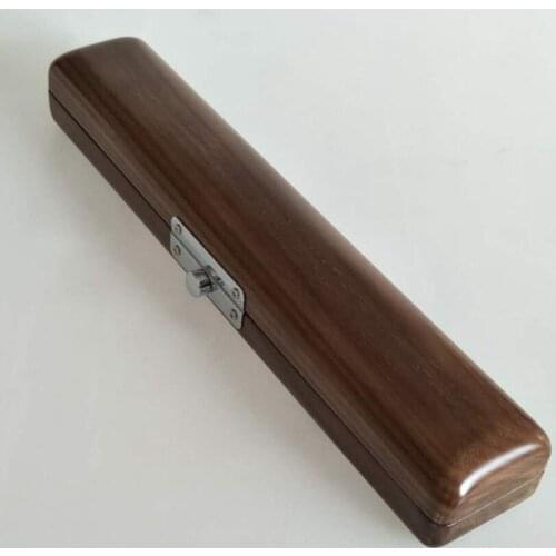Upscale Wooden Flute Head Case strong Beautiful Nice Black walnut