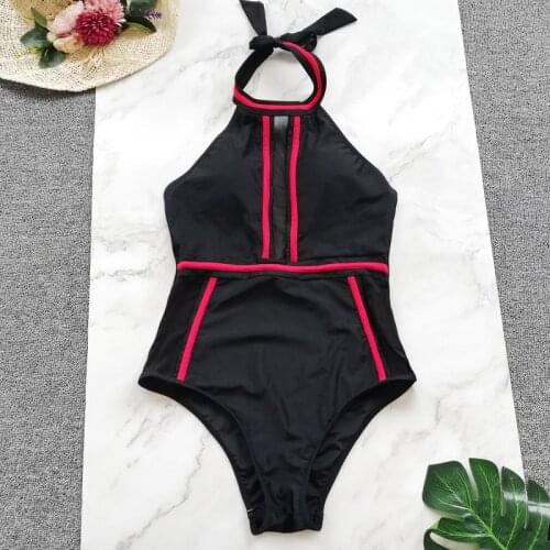 2019 New One Piece Swimsuit Female Swimwear Women Classic Vintage Bathing Suits Beachwear Sport Swimsuit Backless Slim Swim Wear