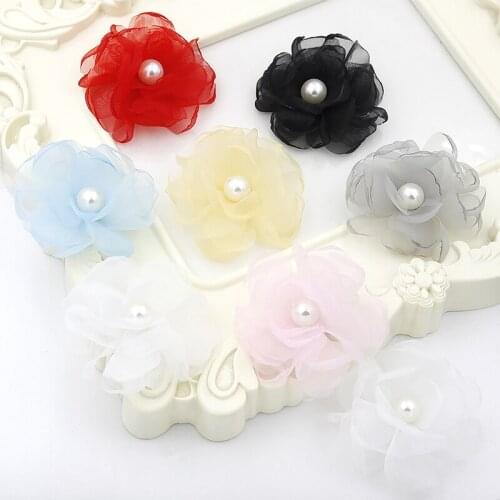 10Colors Pink Purple Sky Blue 3D Lace Flower DIY Handwork Sewing Accessories Dress Bags Decoration V2738