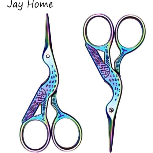 3.6 Inch Sewing Scissors Stainless Steel Sharp Tip Vintage Stork Scissors DIY Crafting Shears for Embroidery Knitting Needlework