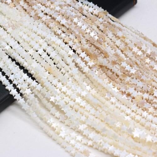 Natural Shell Beads Pentagram Pearl Shell Loose Beads Necklace Accessories Charms for Jewelry Making Bracelet Earrings Gift