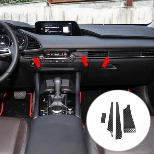 For Mazda 3 Axela 2019 2020 Accessories Car Front conditioner air Outlet decoration Cover Trim Car Styling Stainless steel