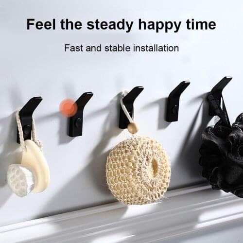 No punching bathroom simple space aluminum hook door back coat hook no punching strong viscose traceless hook