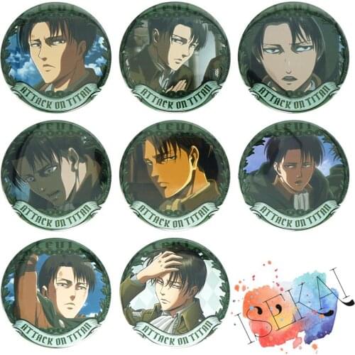 Attack on Titan Anime Badge Ackerman Levi Metal Badge Brooch Pins