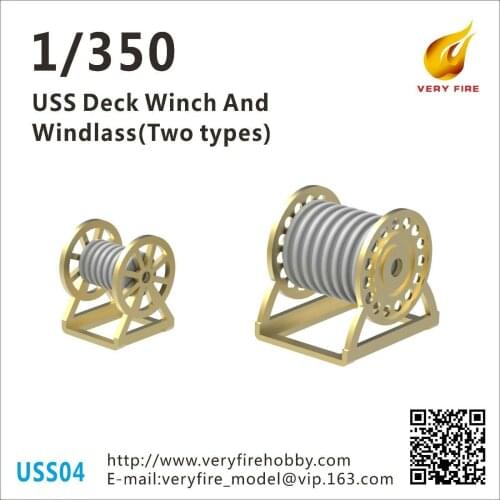 Very Fire 1/350 U.S.USS01 Navy deck winch and windlass 2 types（30 sets