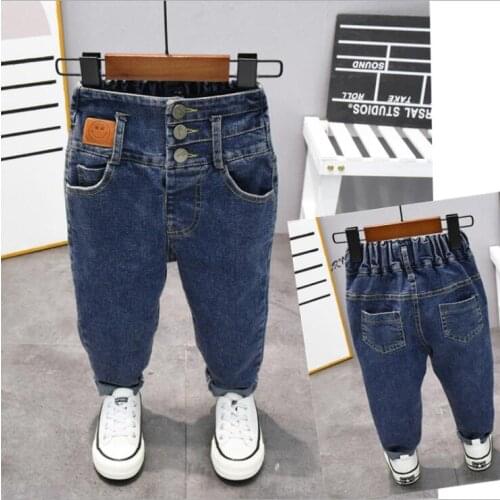 Spring Autumn Boys Casual Jeans Trousers Kids Denim Pants Children Pants Bottoms Clothing 2-7Year