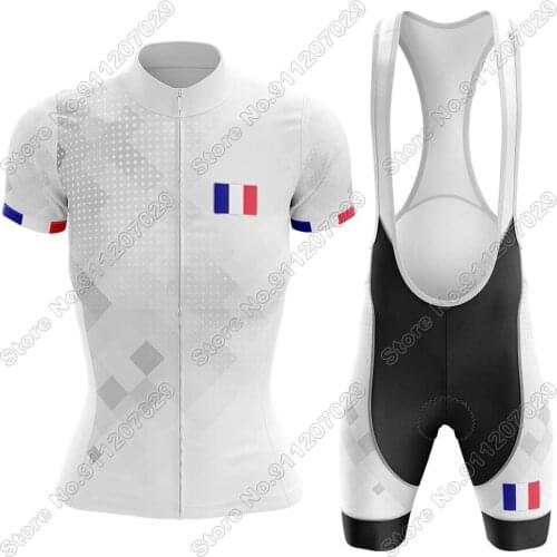 France 2021 Women Cycling Clothing Cycling Jersey Set Race Road Bike Shirts Suit Bicycle Bib Shorts MTB Wear Maillot Ropa