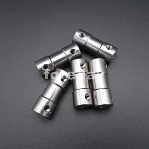 5PCS Aluminum Titanium gray 5-5mm Shaft Motor Flexible Coupling Coupler Length: 25mm dia. 10mm +1 Spanner wrench 5-5 *FD486X5+1