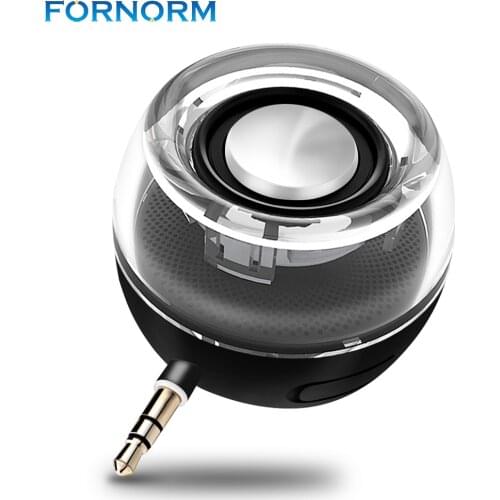 Palmed Size Compact AUX 3.5mm Speaker Loudspeaker Powerful with Clear Bass Plug And Play for iPhone iPad Laptop PC