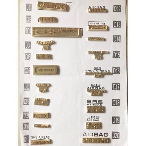 SRS Airbag Dashboard Brass Mould Word Stamp Car Upholstery For Buick D03