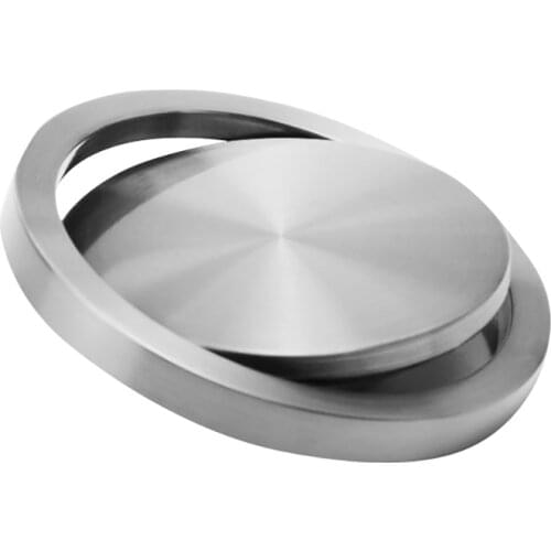 LBER Kitchen Flap Lid Stainless Steel Flush Recessed Built-In Balance Flap Cover Trash Bin Garbage Can Trash Lid Kitchen Counter