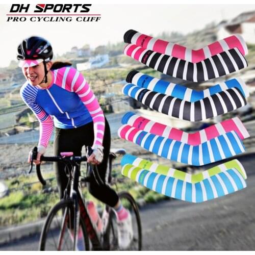 Summer Cycling Arm Sleeves Sun Uv Protection Breathable Outdoor Sports Driving Fishing Running Arm Warmers with Striped Pattern