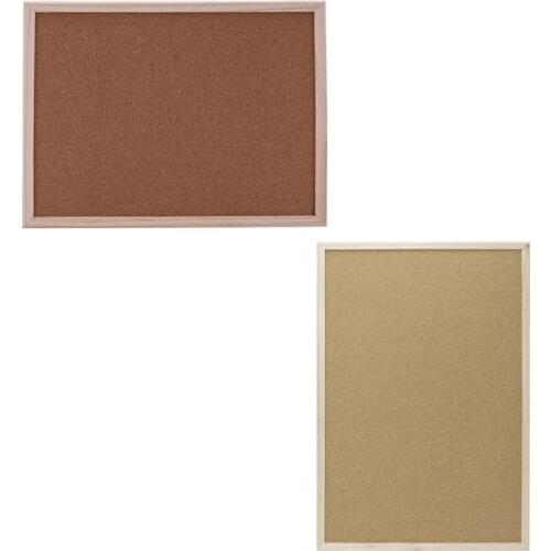 NoEnName_Null High Quality 40x60cm Cork Board Drawing Board Pine Wood Frame White Boards Home Office Decorative