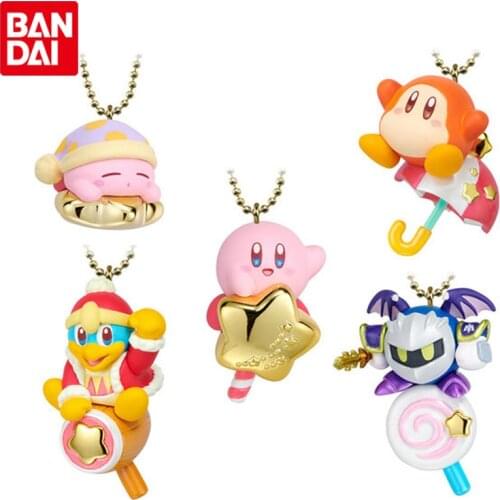 Bandai Genuine Gashapon Kirby Waddle Dee Dedede Anime Action Figure Collection Model Gacha Pendant Keychain Toys Gifts for Kids