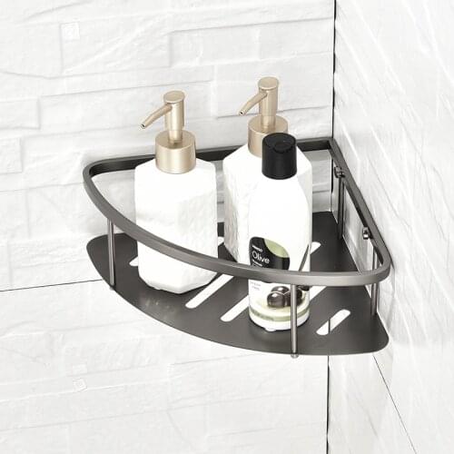 Bathroom Shelf Organizer Shower Triangle Storage Rack Corner Shelves Wall Mounted Home Organizer Bath Accessories
