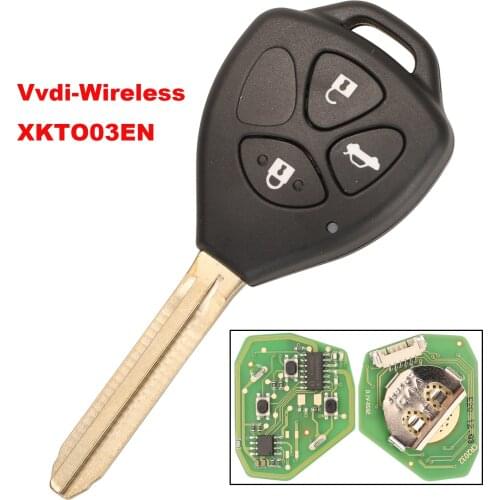 XHORSE jingyuqin XKTO03EN Wired Universal Remote Key for Toyota Style 3 Buttons English Version