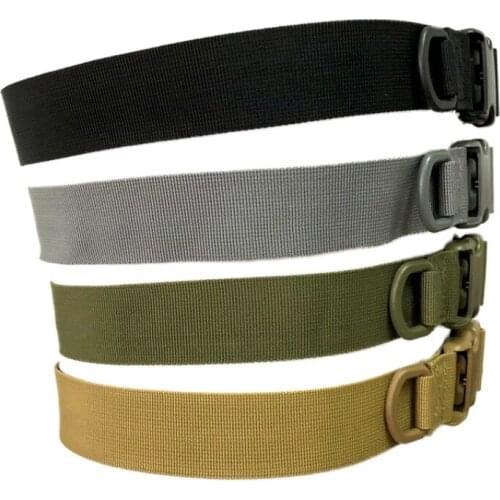 Outdoor Adjustable Tactical Belt Military Nylon Waist Belt with Metal Buckle Waist Belt Heavy Duty Training Hunting Accessories