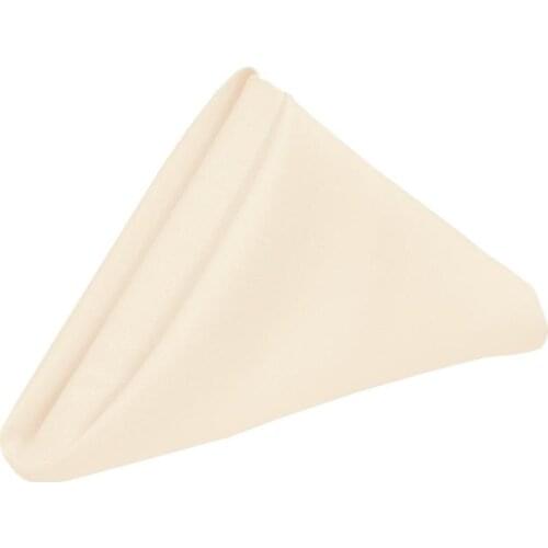 45cm×45cm Ivory Polyester Plain Table Napkins For Wedding Hotel Home Decor