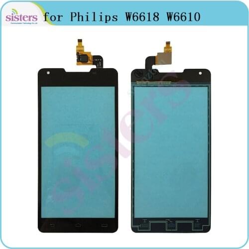Touch Screen Digitizer For Philips W6618 W6610 Touch Glass Lens Sensor for Philips W6610 Touch Panel Phone Parts Replacement Top