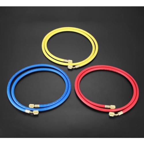 3Pcs 60" HVAC 1/4" SAE R410a R134a AC Refrigeration Permutation Charging Hoses HVAC 800PSI Air Conditioning Hose Mayitr 150cm
