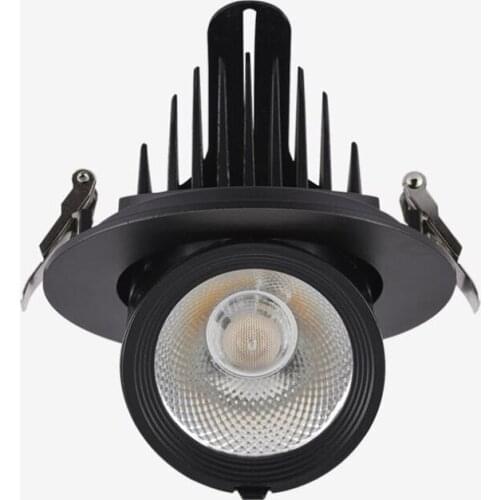 Super Bright 10W 20W 30W 40W COB Gimable Rotation Recessed Downlight White shell Black shell Adjustable LED Trunk Light