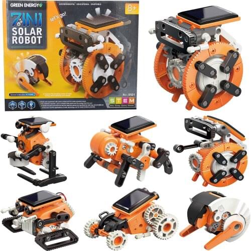 Stem Toys 7 In 1 Educational Toys Solar Robot Toys Science Kit Solar Powered Blocks Toys For 8-10 Years Old Boys