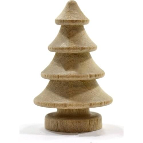 1PC DIY Hand-painted Wooden Christmas Tree Ornaments DIY Christmas Party Home Decoration