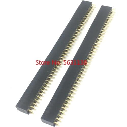 10 pcs 40P 2*40pin Female Double Row Straight Pin Pitch 2.54mm 2X40P Needle Header Strip Socket Connector wire connector wago